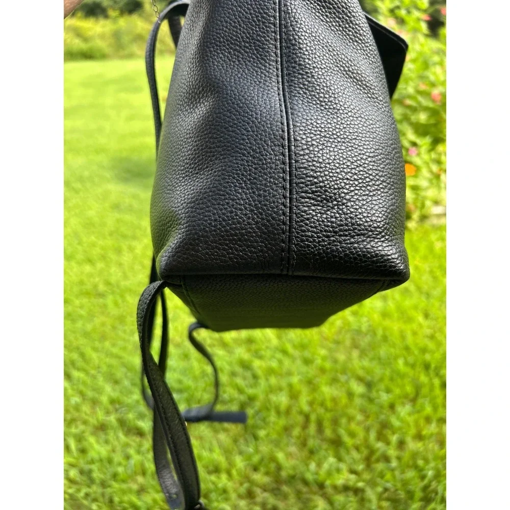 Kate Spade NY Mulberry Street Breezy Black Pebbled Leather Designer Backpack